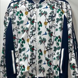 Adidas White Floral Track Jacket